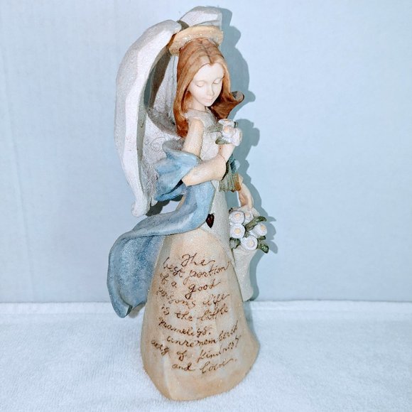 FOUNDATIONS By Karen Hahn Porcelain Angel Figurine  9" Tall - Picture 1 of 5